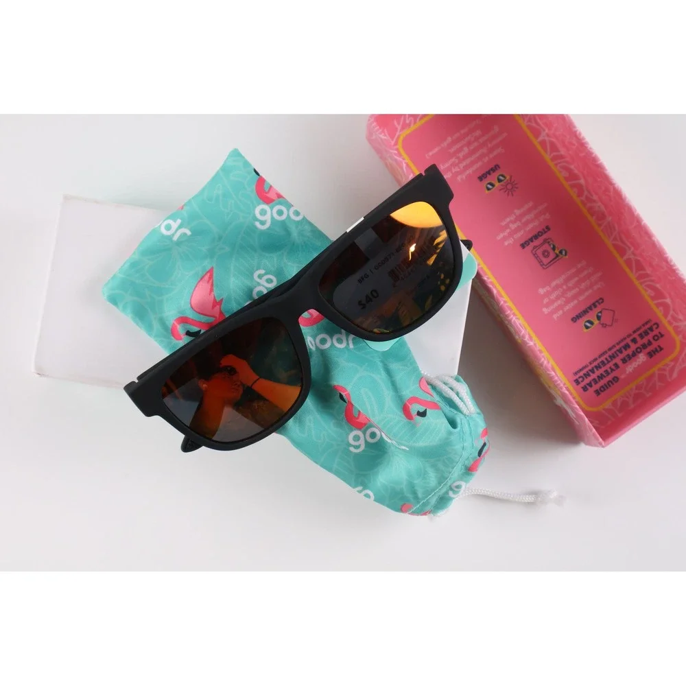 Goodr Unisex Sunglasses BFG Hooked on Onyx Black Polarized OS NWT